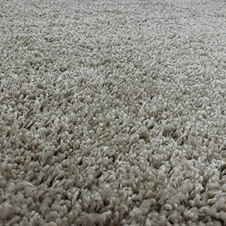 Carpetsale24 Shaggy Hochflor Teppich 60x110 cm Natur weich flauschig modern einfarbig Für Flur oder kleine Räume für Wohnzimmer Schlafzimmer Flur – Bild 5
