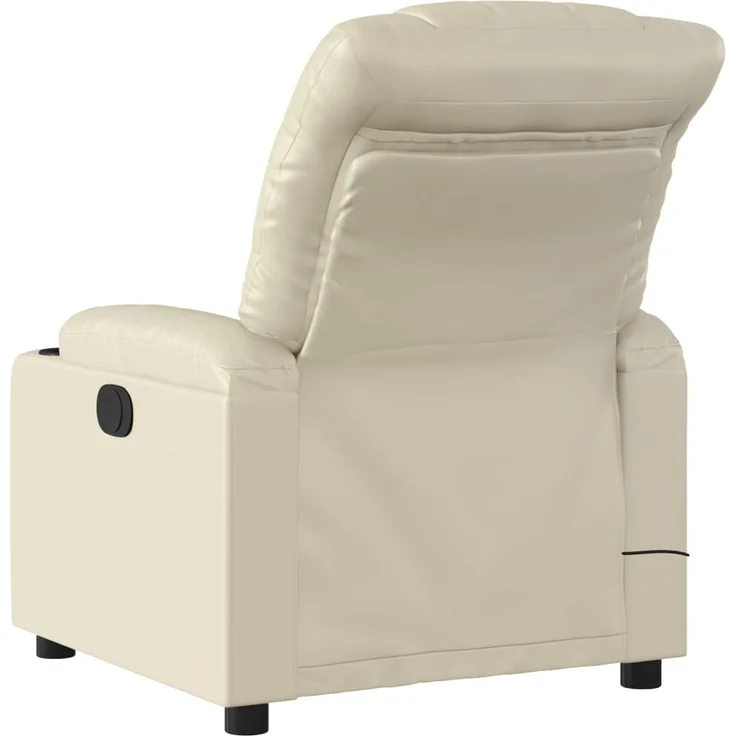 vidaXL Massagesessel mit Relaxfunktion, Kunstleder, Creme 3206904 – Bild 3