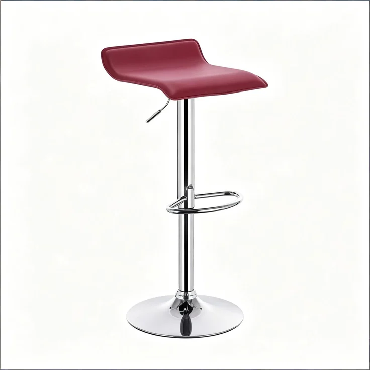 Rotierbarer Kaffeestuhl,Frühstücksstuhl,Tischstuhl,Essstuhl(Es ist nur ein Bar Stuhl enthalten)--WEINROT--38.5x39x84cm--YOUDENOVA – Bild 2