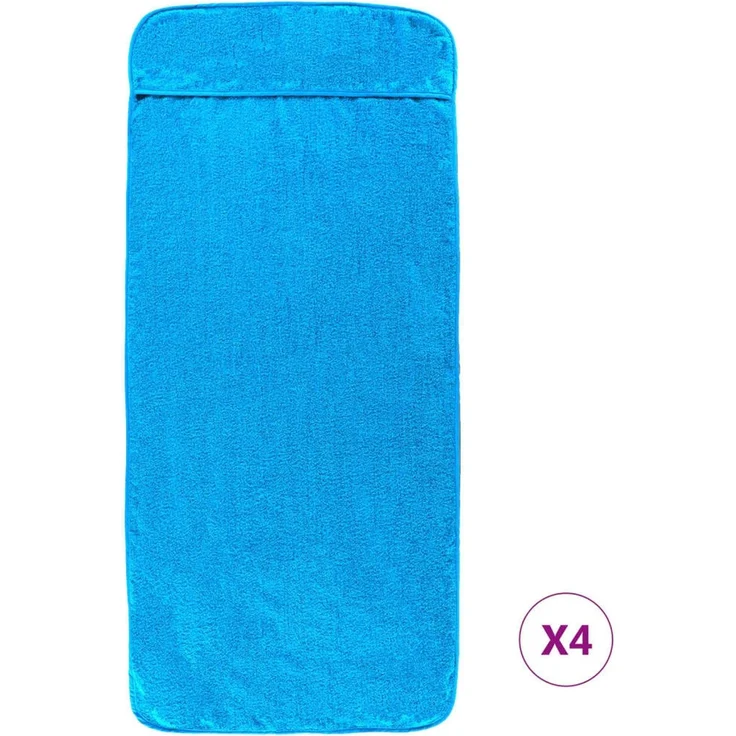 vidaXL Strandtücher 4 Stk. Türkis 60x135 cm Stoff 400 GSM 3157060 – Bild 3