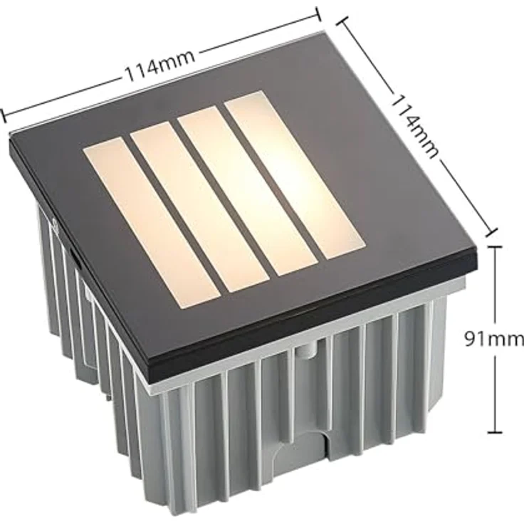 Arcchio Zamo LED Wandleuchte, 1-flammig in Schwarz, Wandeinbauleuchte für Außen mit IP65 Schutzart für Terrasse, Balkon und Hauswand – Bild 5