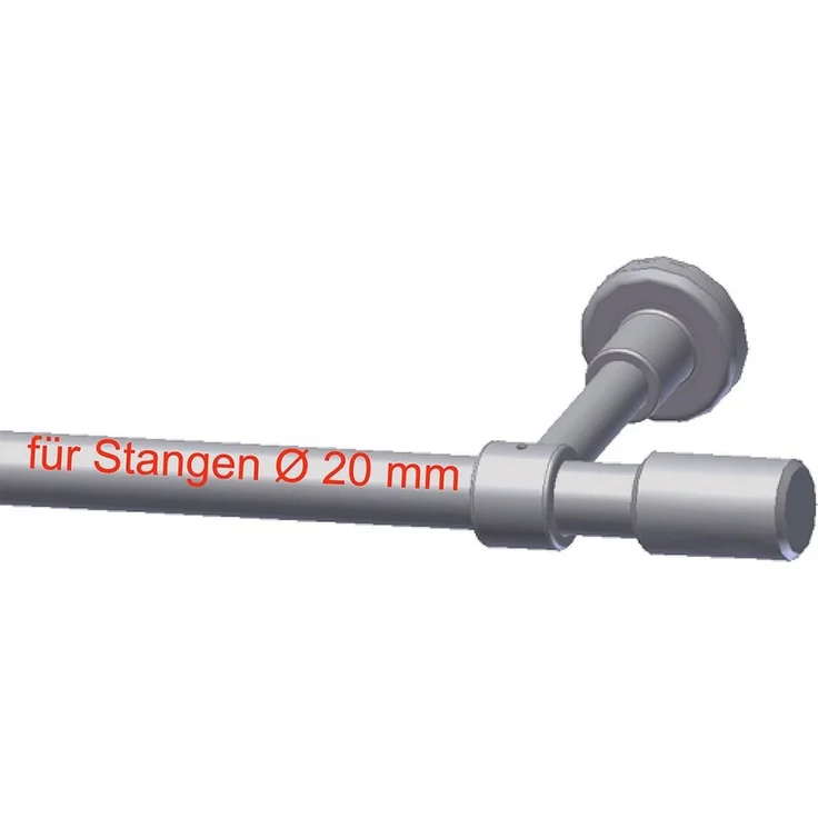 nodeko Gardinenstangenhalter Träger für Gardinenstangen und Vorhangstangen, Passend für Stangen und Rohre mit einem Durchmesser von 20 mm, (inklusive Befestigungsmaterial), Wandhalterung für Rohre Ø 20 mm – Bild 4