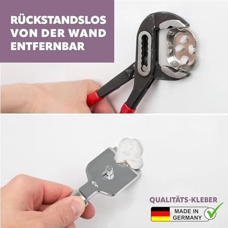 bremermann Wandhaken Bad-Serie PIAZZA - 4er Set inkl. Klebeset, aus Edelstahl – Bild 6