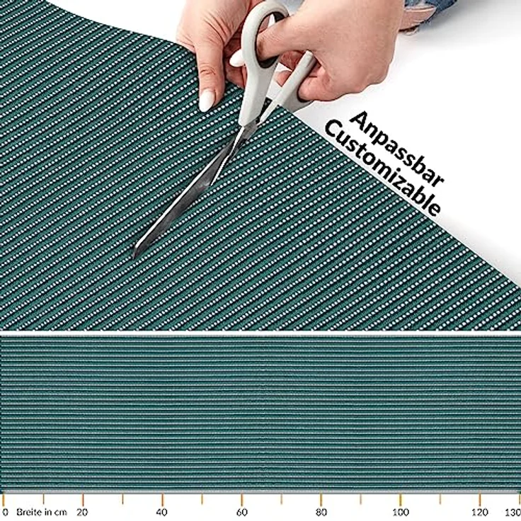ANRO Badematte Weichschaummatte Antirutsch Bad- und Duschvorleger, Uni Türkis, 220x130cm, pflegeleicht und zuschneidbar – Bild 4