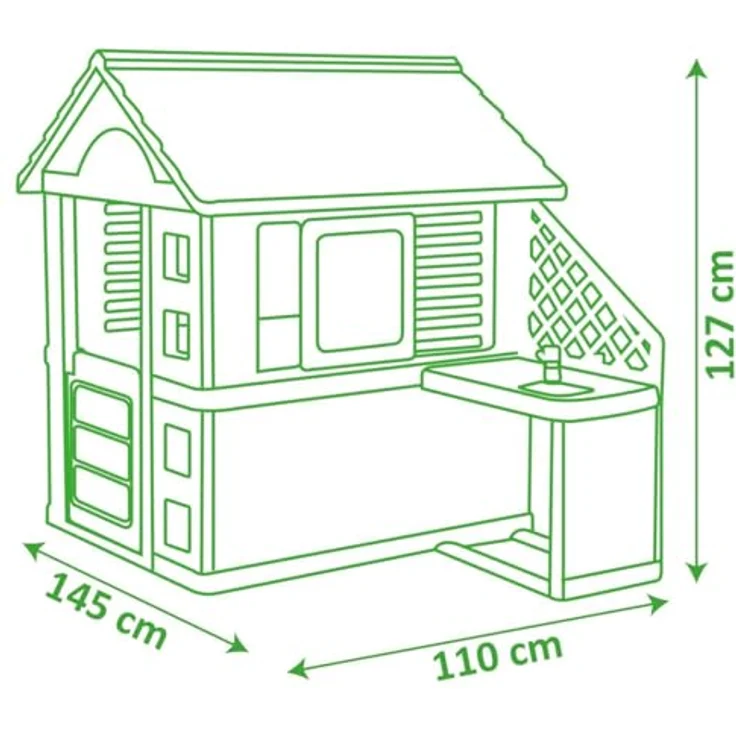 Smoby 'Pretty Spielhaus mit Sommerküche, ab 2 Jahren, 145 x 127 x 110 cm – Bild 7