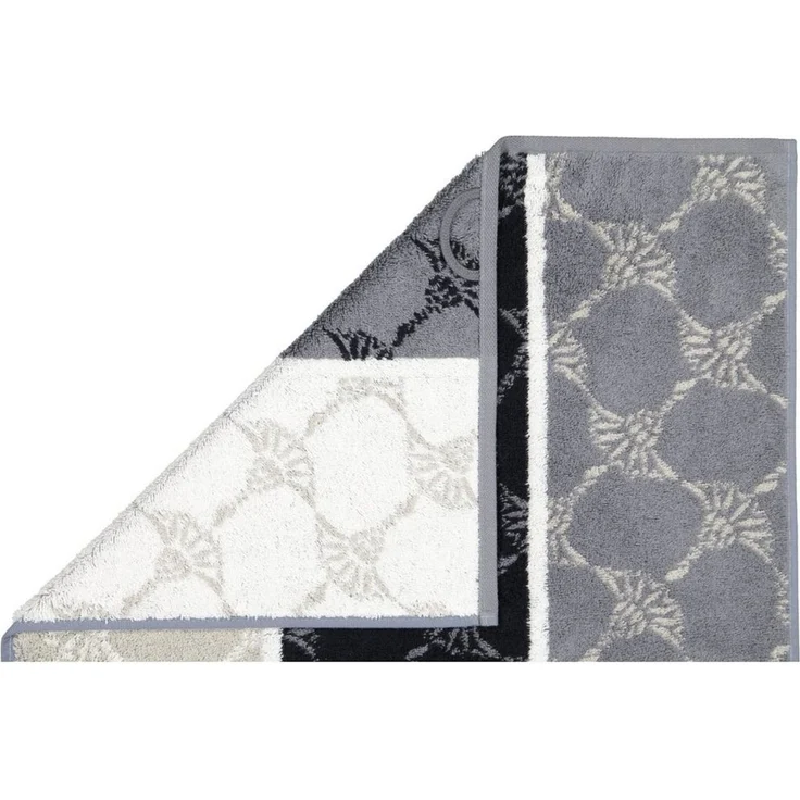 JOOP! Handtuch Cornflower Stripes Frottierkollektion - Walkfrottier Schwarz 50x100cm – Bild 3