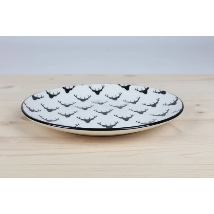 Weihnachts-Teller ca. 19 cm aus Porzellan | Festlicher Essteller für Vorspeisen, Snacks & Desserts | Spülmaschinenfest & langlebig