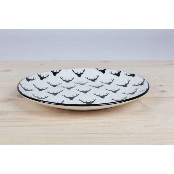 Weihnachts-Teller ca. 19 cm aus Porzellan | Festlicher Essteller für Vorspeisen, Snacks & Desserts | Spülmaschinenfest & langlebig – Bild 1