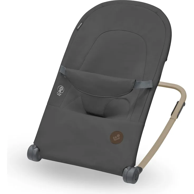 Maxi-Cosi Loa Babywippe, ultrakompakt zusammenklappbare, leichte Babywippe, 2 Liegepositionen, tragbare Babywippe aus 100 % Recyclingmaterialien, 0 bis ca. 6 Monate, 0–9 kg, Beyond Graphite