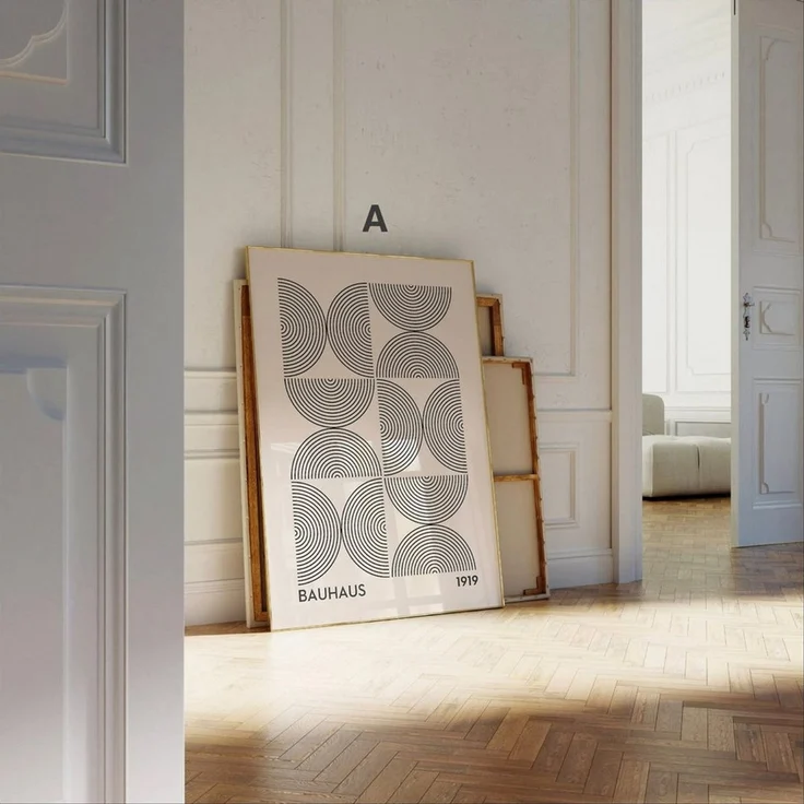 JUSTGOODMOOD Poster Premium ® Bauhaus Ausstellung Poster · Geschenkidee · Minimalistisch, B (1 St), verschiedene Größen wählbar – Bild 4