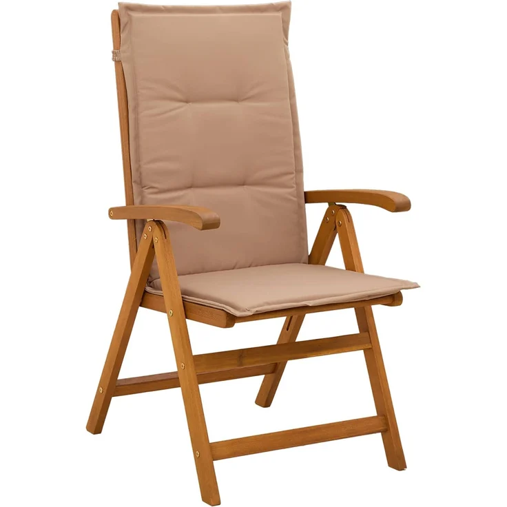 vidaXL 3-teilige Garten-Essgruppe 2-Sitzer Taupe Massivholz Akazie 3434593 – Bild 4