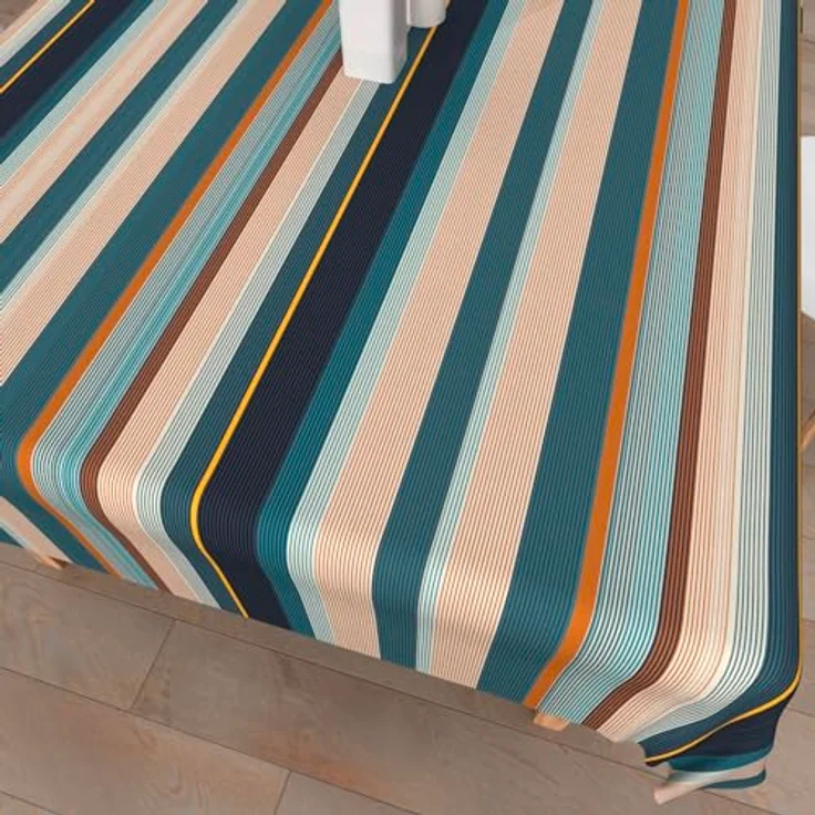 Soleil d'ocre Bayaderes Tischdecke, Bedruckt, schmutzabweisend, rechteckig, 140x240 cm, Blau – Bild 2
