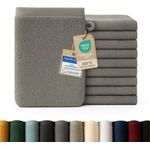 Blumtal Waschhandschuh 10er Set aus Frottee 15x20 cm - weich und saugstark, (Set), mit modischer Bordüre und praktischer Aufhängeschlaufe, 100% Baumwolle