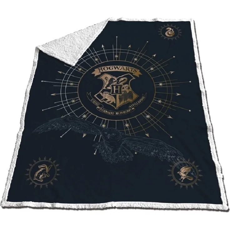 Harry Potter Sherpa Decke 130x170 cm Kuscheldecke warm & weich