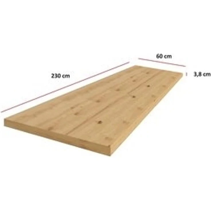 Küchen Arbeitsplatte 230cm 38 mm Küchenzeile Küchenblock Eiche Artisan Eko Stilo – Bild 5