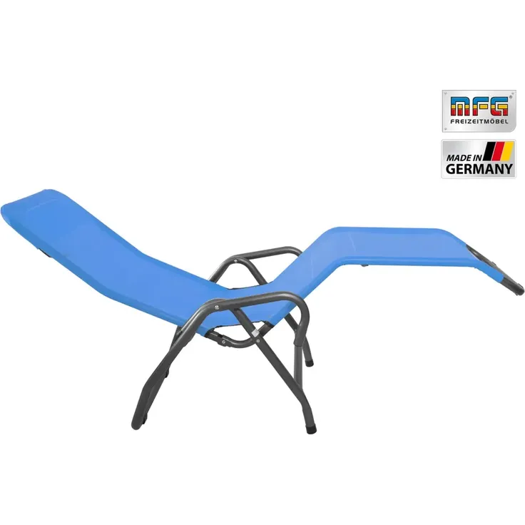 MFG 'Pool 3' Bäderliege klappbar, Textilbezug blau, 190 x 55 cm – Bild 6