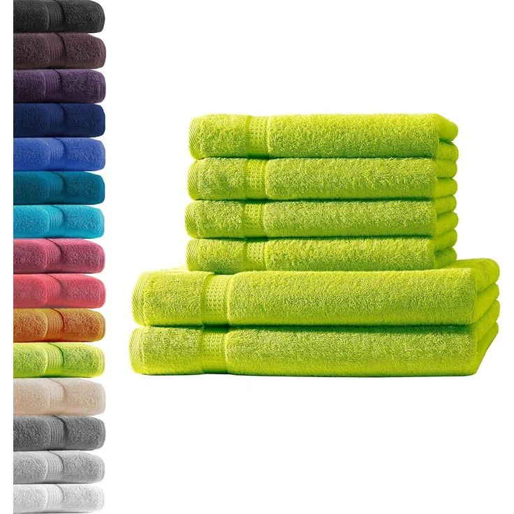Hometex Premium Textiles Handtuch in Premium Qualität 500 g/m², Feinster Frottier-Stoff 100% Baumwolle, 2x Duschtuch + 4x Handtuch, weich, saugfähig, extra schwer & flauschig – Bild 1