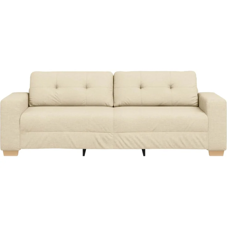 vidaXL 3-Sitzer-Sofa Creme 180 cm Stoff 4105095 – Bild 2