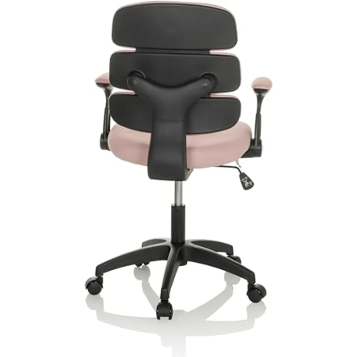 hjh OFFICE Kinderdrehstuhl Kid ERGOLINO B Drehstuhl mit ergonomischer Rückenlehne, Rosa, 736434 – Bild 10