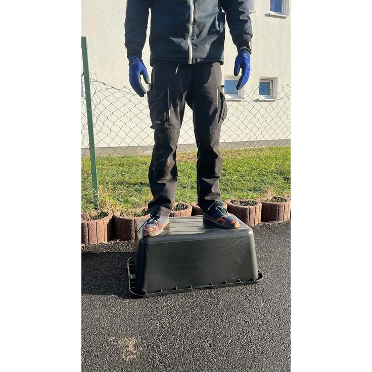 Hossi's Wholesale – 10 Stück Mörtelwanne 90 Liter für Baustelle, Haushalt, Garten, Industrie UVM. – Mörtelkübel für Mörtel, Beton, Schutt & Baustoffe – extrem Stabiler Baueimer mit verstärktem Boden – Bild 2