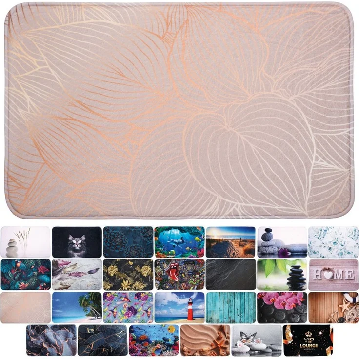Sanilo Badematte Hosta, rutschhemmend beschichtet, waschbar, schnelltrocknend, Polyester, rechteckig, sehr weich, hochwertig & modern, 50 x 80 cm oder 70 x 110 cm – Bild 1