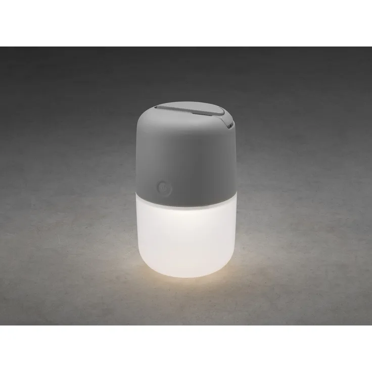 KONSTSMIDE Assisi Solar LED Leuchte zum Hängen oder Hinstellen, grau