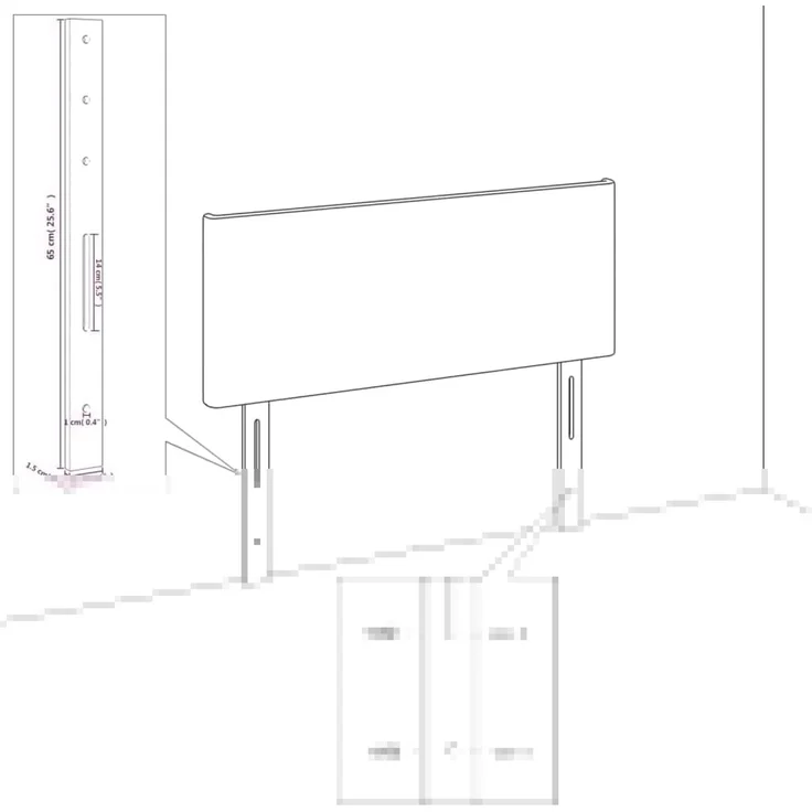 vidaXL Kopfteile 4 Stk. Dunkelgrau 72 x 5 x 78/88 cm Samt 3116381 – Bild 5