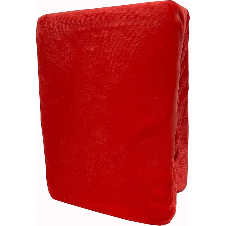 Leonado Vicenti Spannbettlaken Winter extra warm Plüsch Rot 140x200-160x200 kuschelige Premium Cashmere Touch Teddy Bettlaken Fleece Plüsch Betttuch