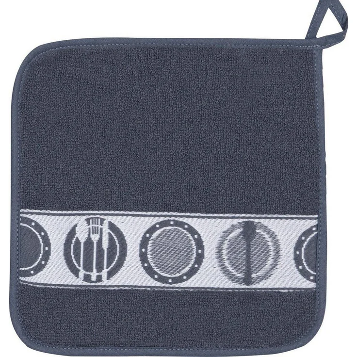 Kracht Topflappen Teller, (2-tlg, 2-teilig), 2er Set Topflappen, Baumwoll Frottier, ca. 22x22 cm – Bild 1