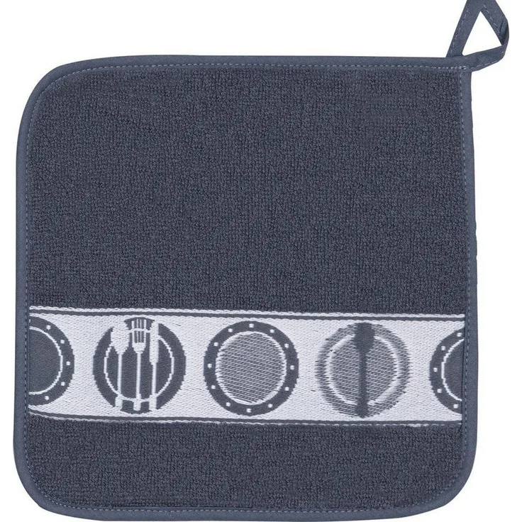 Kracht Topflappen Teller, (2-tlg, 2-teilig), 2er Set Topflappen, Baumwoll Frottier, ca. 22x22 cm