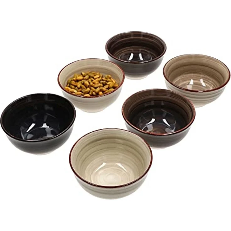 MamboCat Servierschale 6er Set Snack-/Dipschale Grey 12 cm - 24326864, Steingut – Bild 2