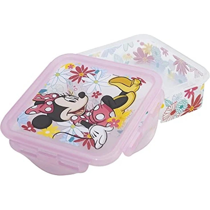 Quadratische Kinder Lunchbox Minnie Mouse 13 x 13 cm – Bild 3