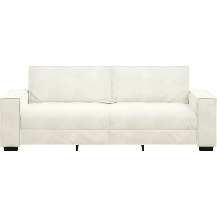 vidaXL 3-Sitzer-Sofa Creme 220x78x84 cm Samt 4105038 – Bild 3