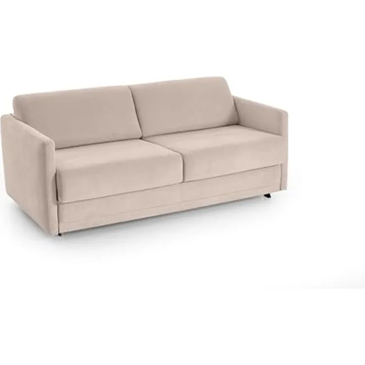 ATLANTIC home collection Schlafsofa Limone, hochwertig gepolstert, beige, Dauerschläfer mit 140/200 Liegefläche, 193 x 93 x 90 cm, BxTxH: 181 x 93 x 80 cm