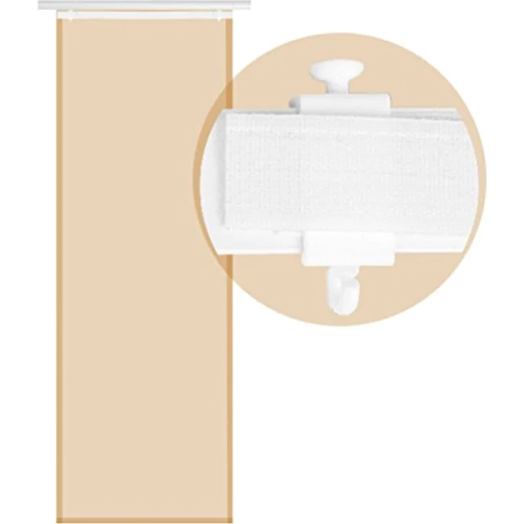 Transparenter Flächenvorhang Voile 60x245 cm wahlweise mit und ohne Technik, schlichte und stilvolle Fensterdekoration in vielen verschiedenen Farben erhältlich (beige - nude / mit Technik) – Bild 3