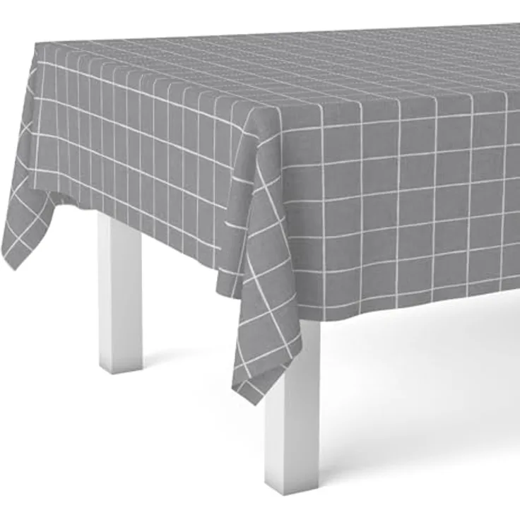 Martina Home Tischdecke, Wachstuch, quadratisch, Grau, 100 x 140 cm