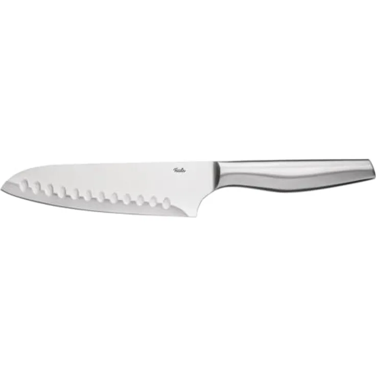 Fissler Santokumesser Essential, breite Klinge, Halbkropf, leicht gebogenes Klingenprofil, Kullen