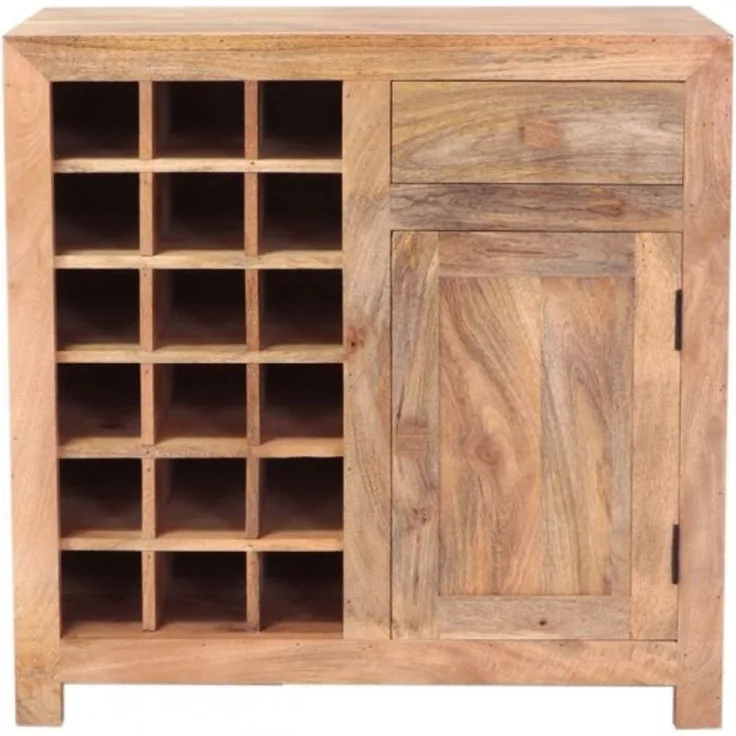Barschrank Hina 90x90x45 aus Mangoholz