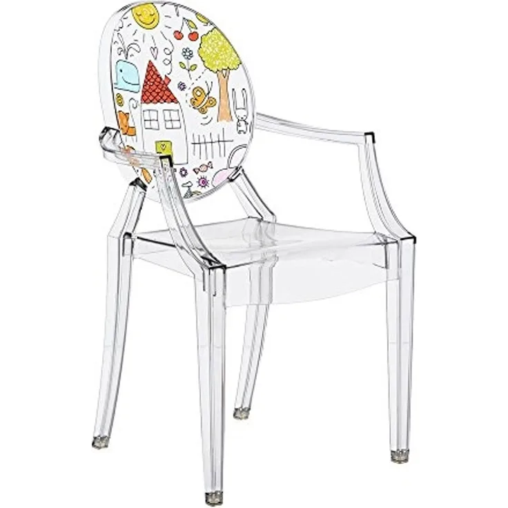 Kartell Loulou Ghost Kinderstuhl, Polykarbonat, Transparent, 37 x 40 x 63 cm