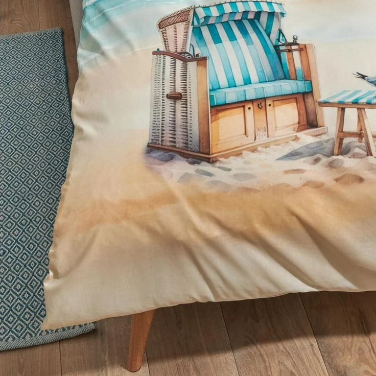 TRAUMSCHLAF Bettwäsche Strandkörbe, Renforce, 2 teilig – Bild 3