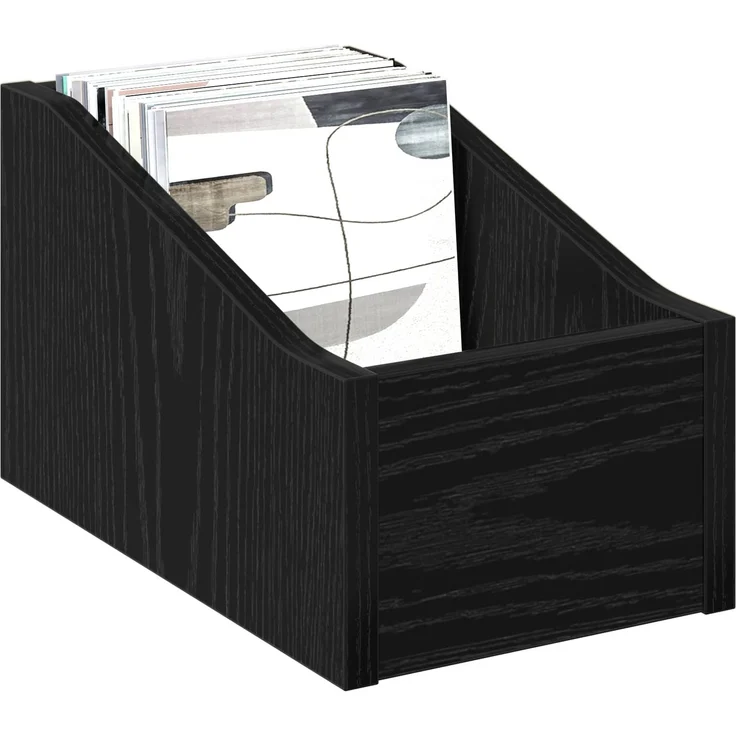 vidaXL LP Plattenbox Schwarz Eichen-Optik 18 x 32 x 18 cm 8012796 – Bild 3