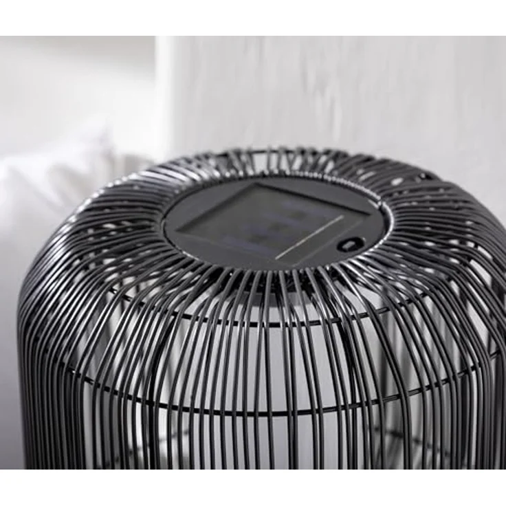 Dehner LED Solarleuchte Solar-Laterne Bari, Ø 30 cm, Kunststoff/Metall, Warmweiß, warmweißes Licht, Schutzart IP44, Farbe anthrazit – Bild 3