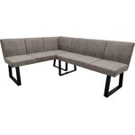 HTI-Living Eckbank Eckbank 152 x 192 cm Vemal kurzer Schenkel links (Stück, 1-St, 1 Eckbank), Sitzbank Polsterbank Kunstlederbezug Metallgestell