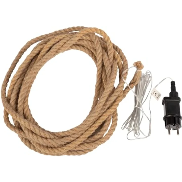 Idena 30520 LED Lichterkette Seil, 100 LEDs in Warmweiß, 9 m lang, für Innen & Außen, mit Solar oder Netzteil, 8 Stunden Timer Funktion – Bild 3