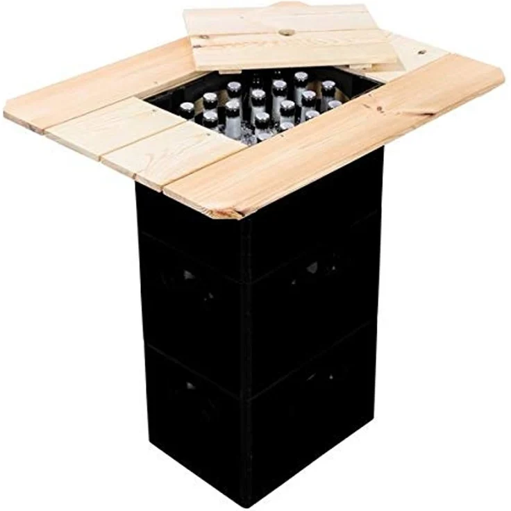 Gravidus Gartentisch Bierkasten Holztisch Bartisch Tischaufsatz – Bild 5