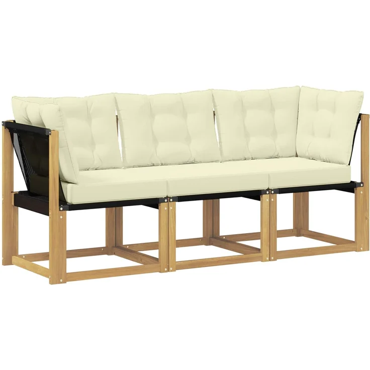 vidaXL Outdoor Mittel- und Ecksofa 3 stk. 3-Sitzer 901625 – Bild 2