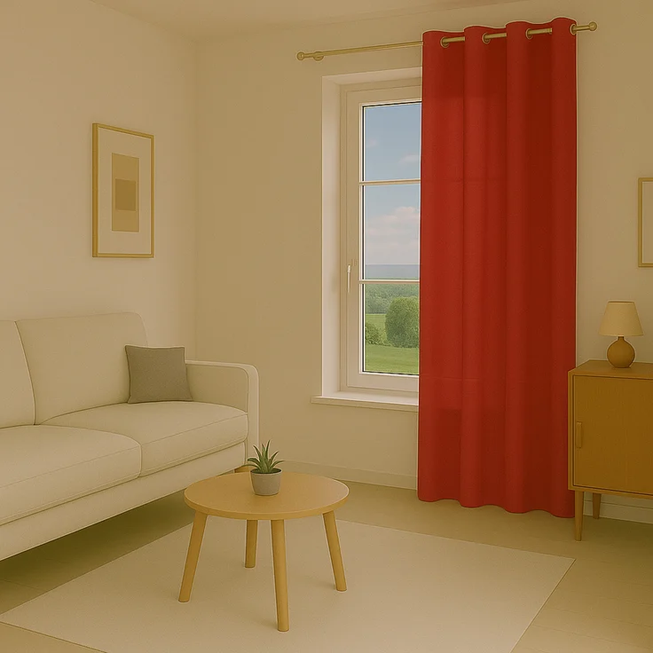 Bestlivings Blickdichte, Gardine mit Ösen, in vielen Größen und Farben Rot 140x175 cm – Bild 5
