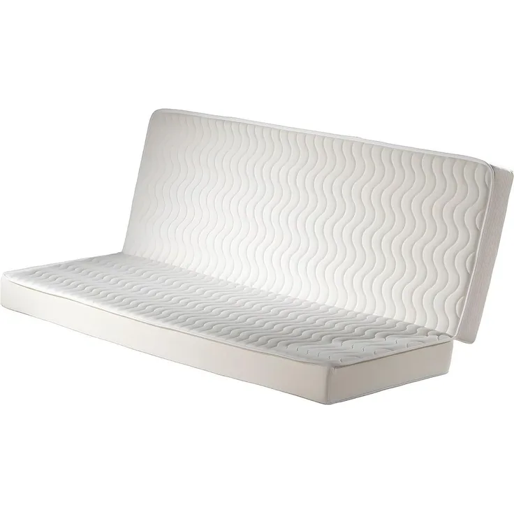 Vente-unique - FRIEND Matratze Stoff Weiß - B 130 cm x H 14 cm x L 190 cm