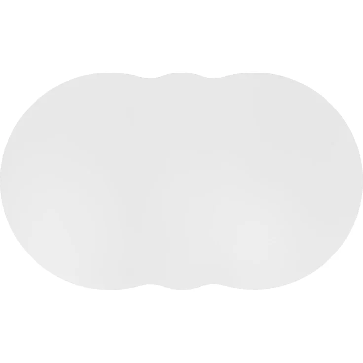 FurnitureR 1 Stück weißer Tisch, einzigartiges Wellendesign, mitteldichtes Fiberblattenmaterial, modernes Wohnzimmerzentrum, geräumiger Stauraum, kleine Eleganz – Bild 5