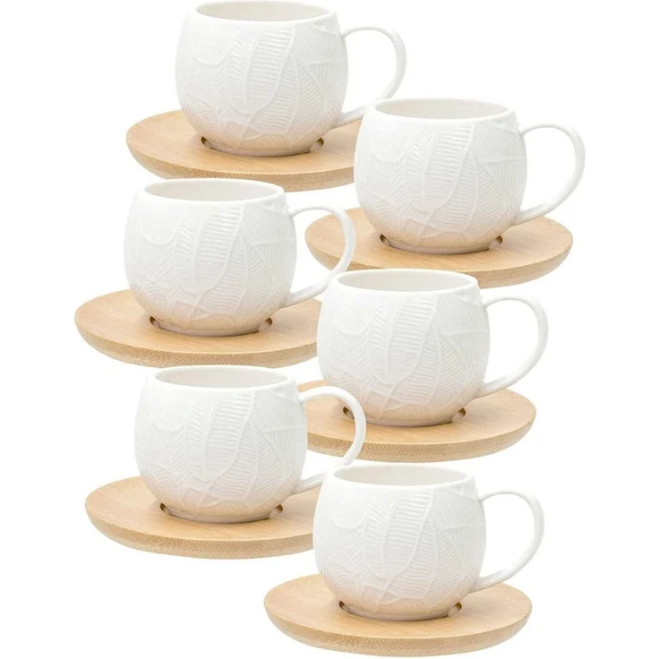 La Porcellana Bianca La Porcellana Bianca La Intavola 6 Kaffeetassen mit Untertassen NPCU10208009A83